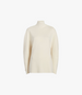 Another Tomorrow Merino Wool Knit Turtleneck in Off White – Wool Women's Knitwear
