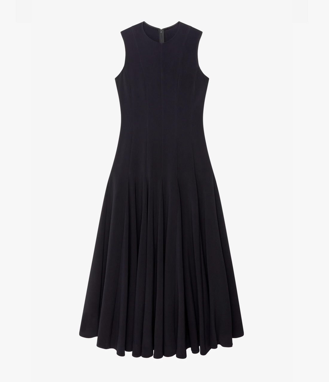 Another Tomorrow Panelled Flare Dress in Black – Crêpe Women's Dress