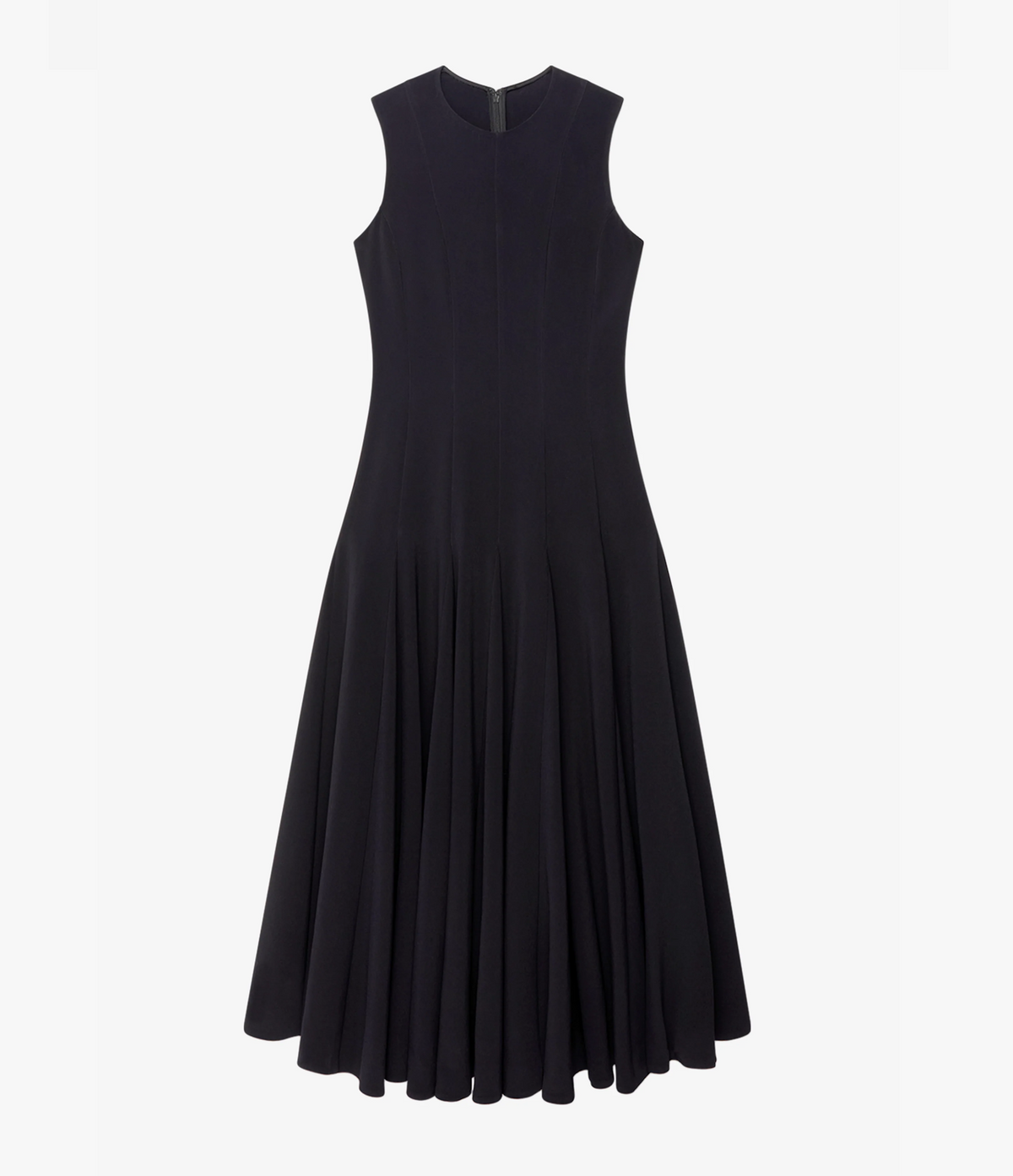 Another Tomorrow Panelled Flare Dress in Black – Crêpe Women's Dress