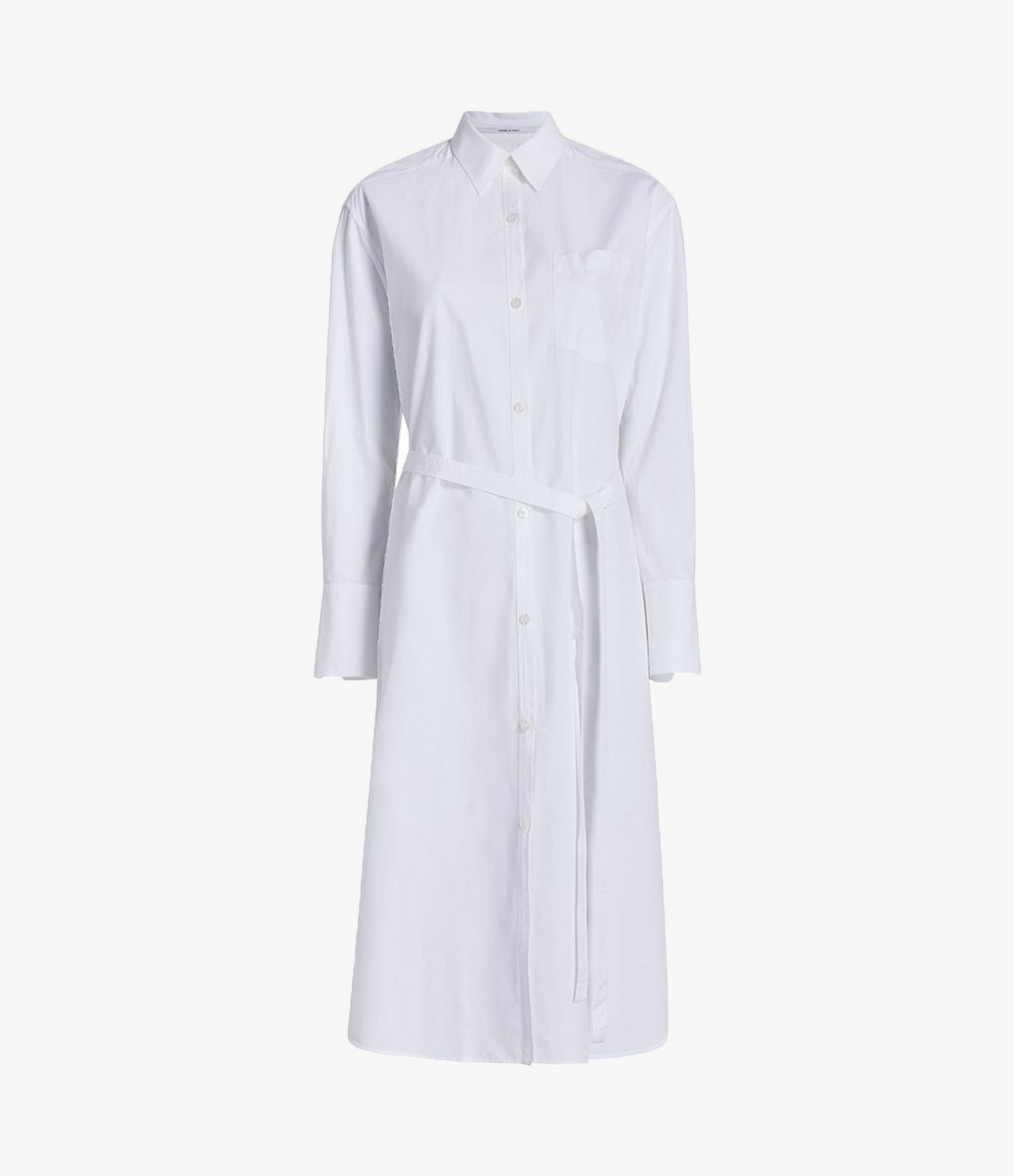 Another Tomorrow Shirt Dress in White – Cotton Women's Dress