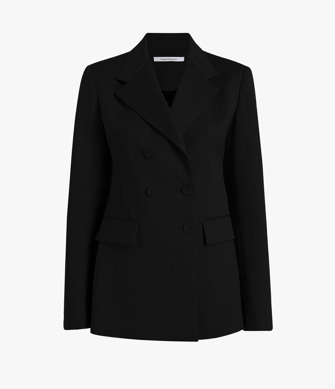 Double Breasted Structured Jacket - Resale | Black