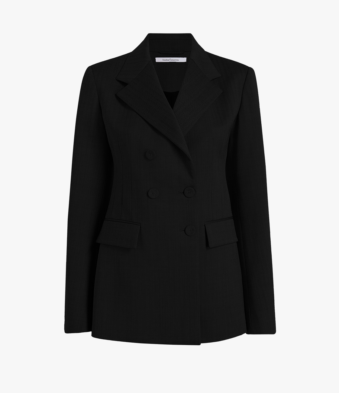 Double Breasted Structured Jacket - Resale | Black