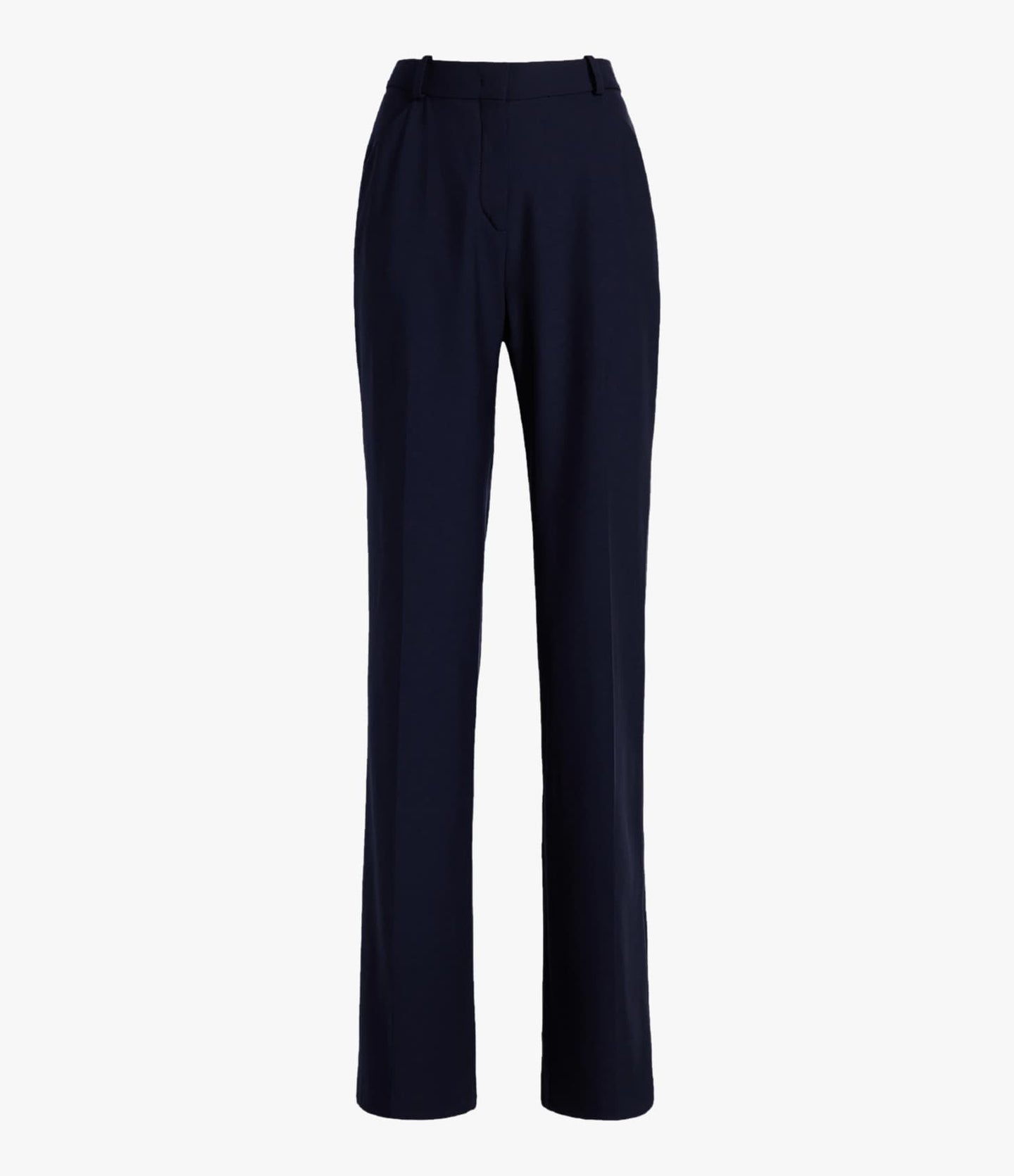 Another Tomorrow Slight Flare Trouser in Navy – Wool Women's Trousers