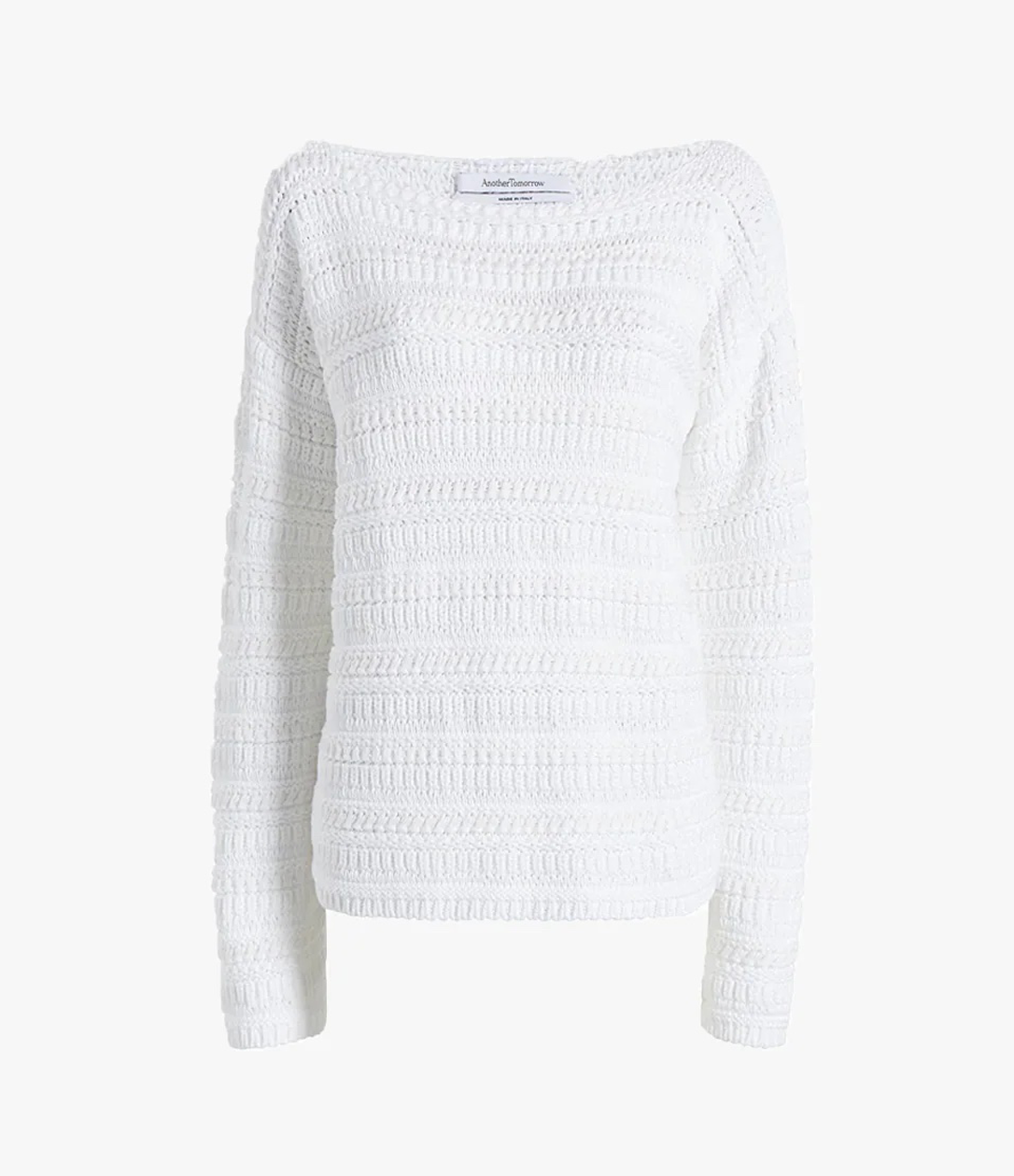 Oversized Textured Sweater - Resale | White
