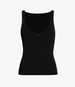 Another Tomorrow Reversible V Tank in Black – Viscose Women's Top