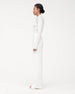 Another Tomorrow Ribbed Knit Polo in Off White – Silk Women's Knitwear