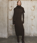 Rib Knitwear Dress | Chocolate