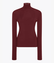 Rib Knitwear Turtleneck | Bordeaux