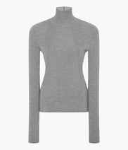 Rib Knitwear Turtleneck | Heather Grey