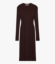 Rib Knit Dress | Chocolate