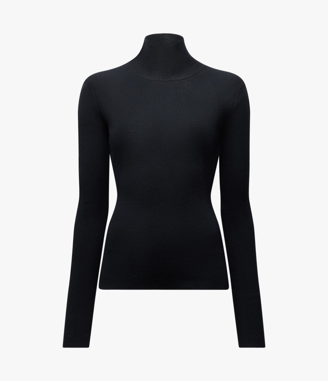 Rib Knit Turtleneck | Black