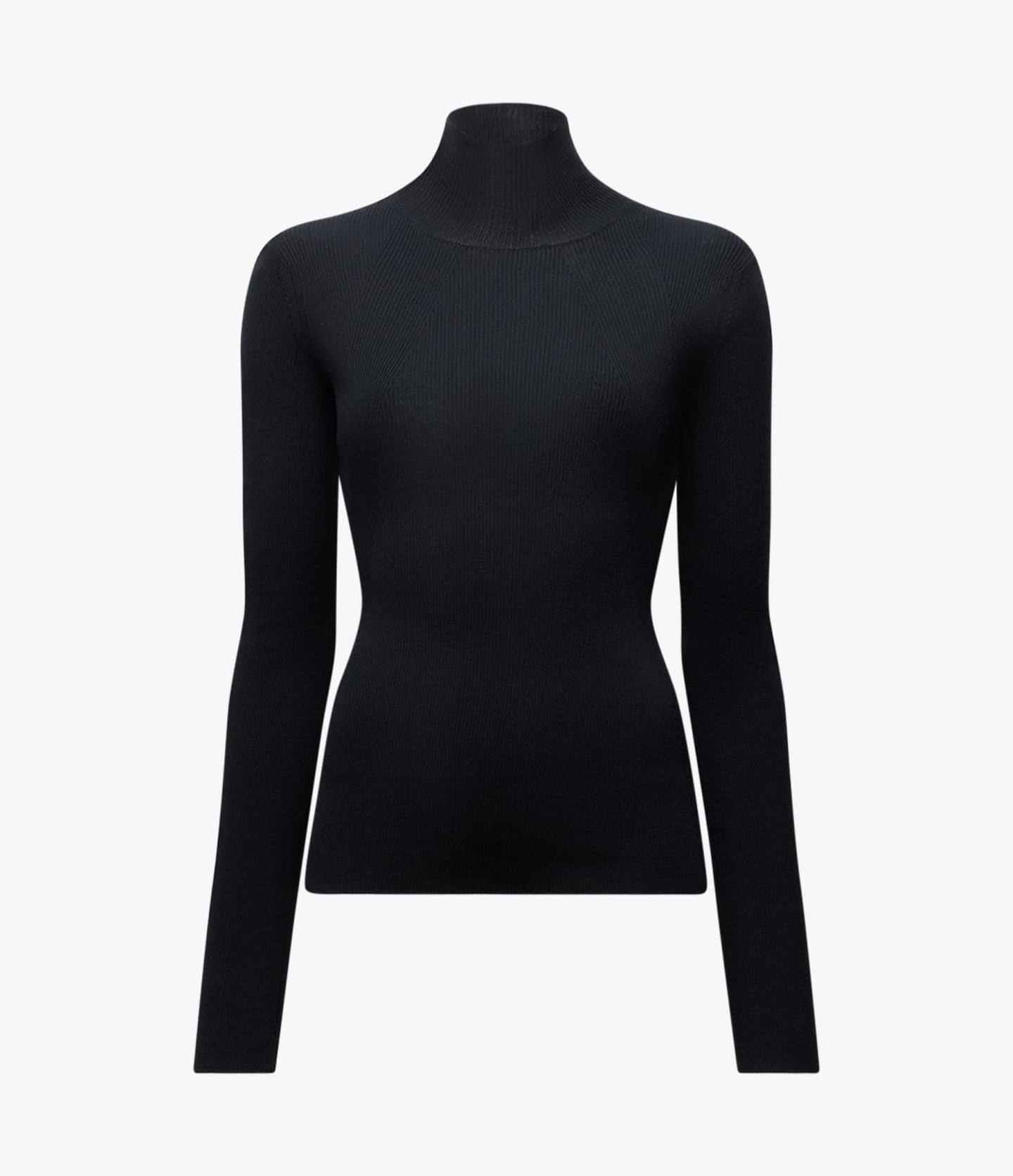Rib Knit Turtleneck | Black