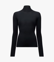 Rib Knit Turtleneck | Black