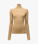 Another Tomorrow Rib Knit Turtleneck in Camel – Wool Women's Knitwear