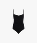 Shirred Bodysuit | Black in black