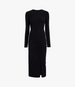 Ruched Long Sleeve Dress | Black in black