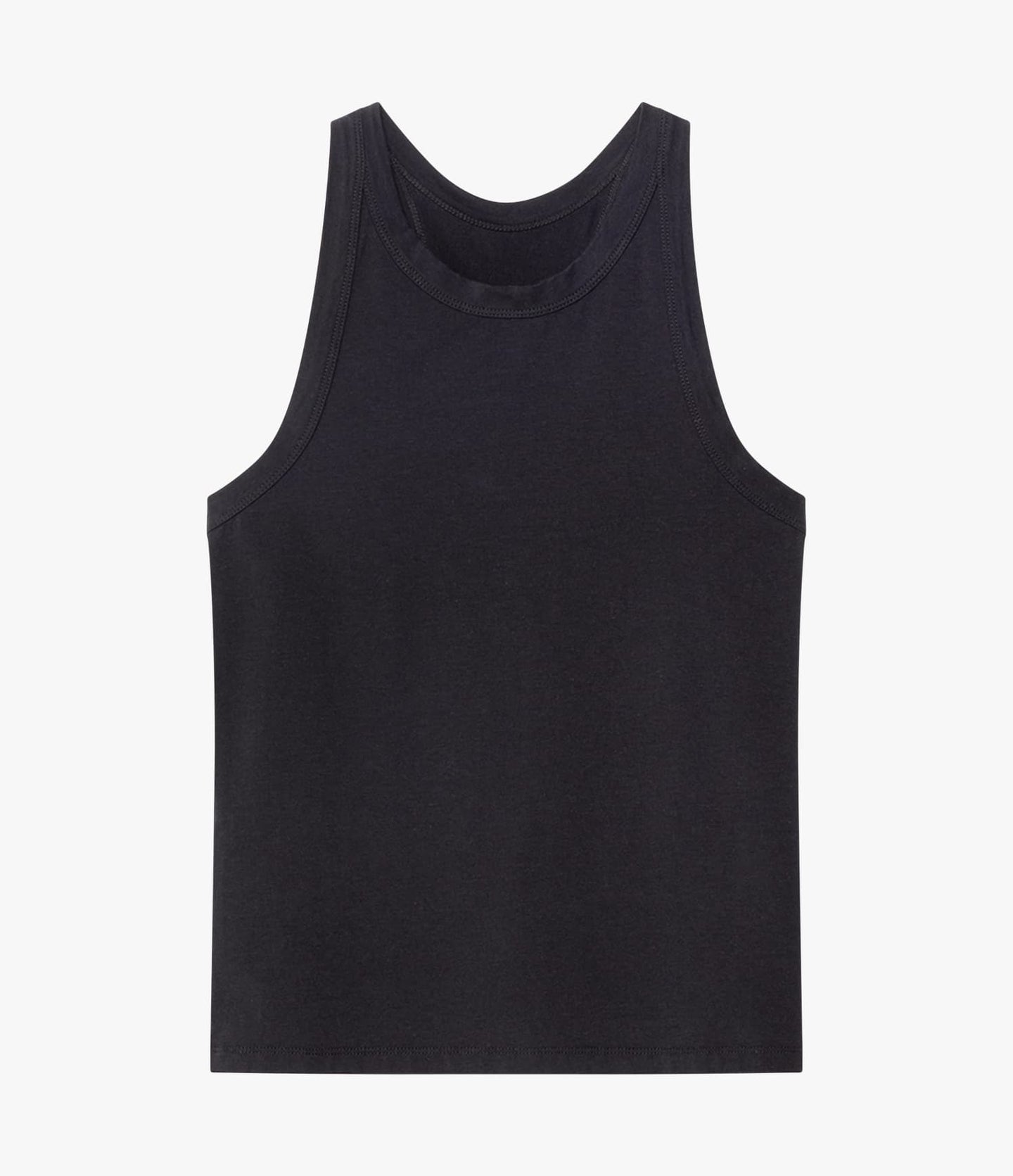 Another Tomorrow Racerback Tank in Black – Cotton Women's Top