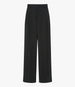 Satin Pleated Trouser | Black