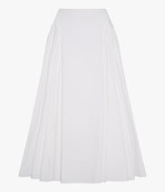 Seamed Full Skirt | White