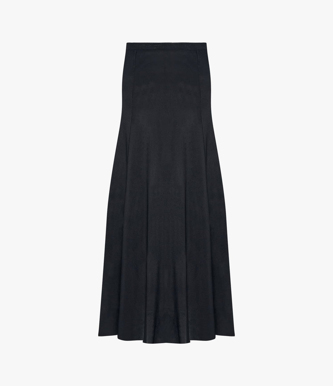 Another Tomorrow Seamed Knit Flare Skirt in Black – Viscose Women's Skirt