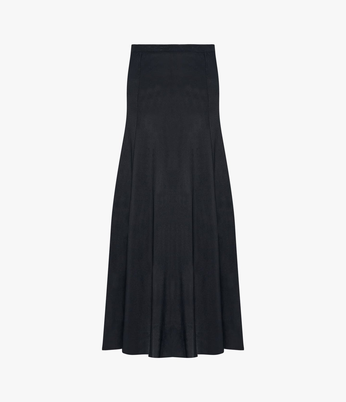 Another Tomorrow Seamed Knit Flare Skirt in Black – Viscose Women's Skirt