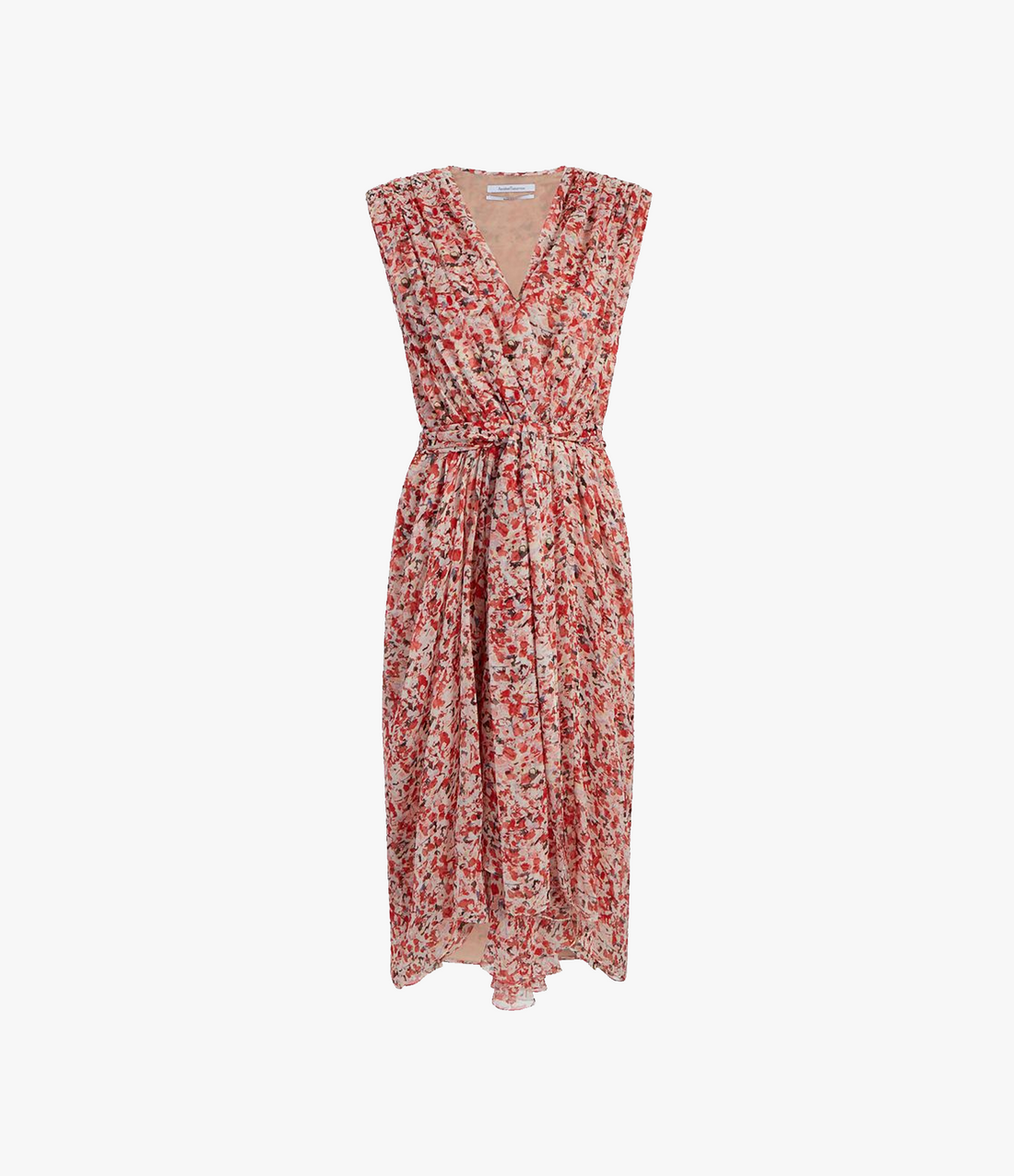 Silk Chiffon Gathered Dress | Sedona Multi