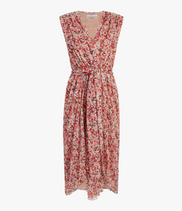Silk Chiffon Gathered Dress | Sedona Multi