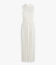 Shirred Midi Dress | Off White