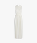 Shirred Midi Dress | Off White in off white