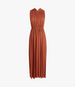 Shirred Midi Dress | Sienna Red