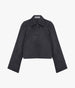 Another Tomorrow Short Balmacaan in Black – Nylon Women's Outerwear