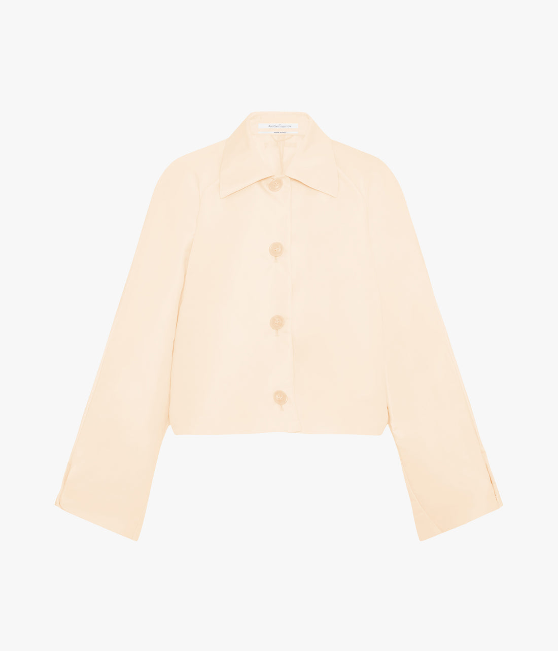 Another Tomorrow Short Balmacaan in Sand – Nylon Women's Outerwear
