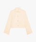 Another Tomorrow Short Balmacaan in Sand – Nylon Women's Outerwear