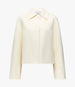 Another Tomorrow Short Mac Blouson in Cream – Cotton Women's Outerwear