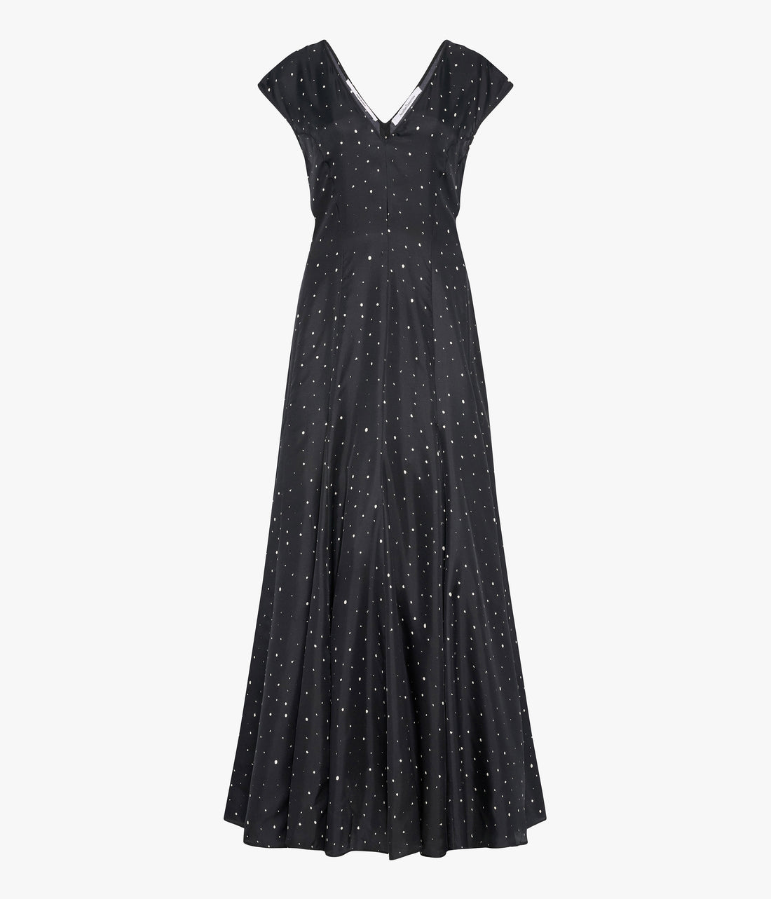 Another Tomorrow Silk Polka Dot Dress in Black/Cream Dot – Silk Women's Dress