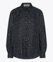 Another Tomorrow Silk Polka Dot Shirt in Black/Cream Dot – Silk Women's Top
