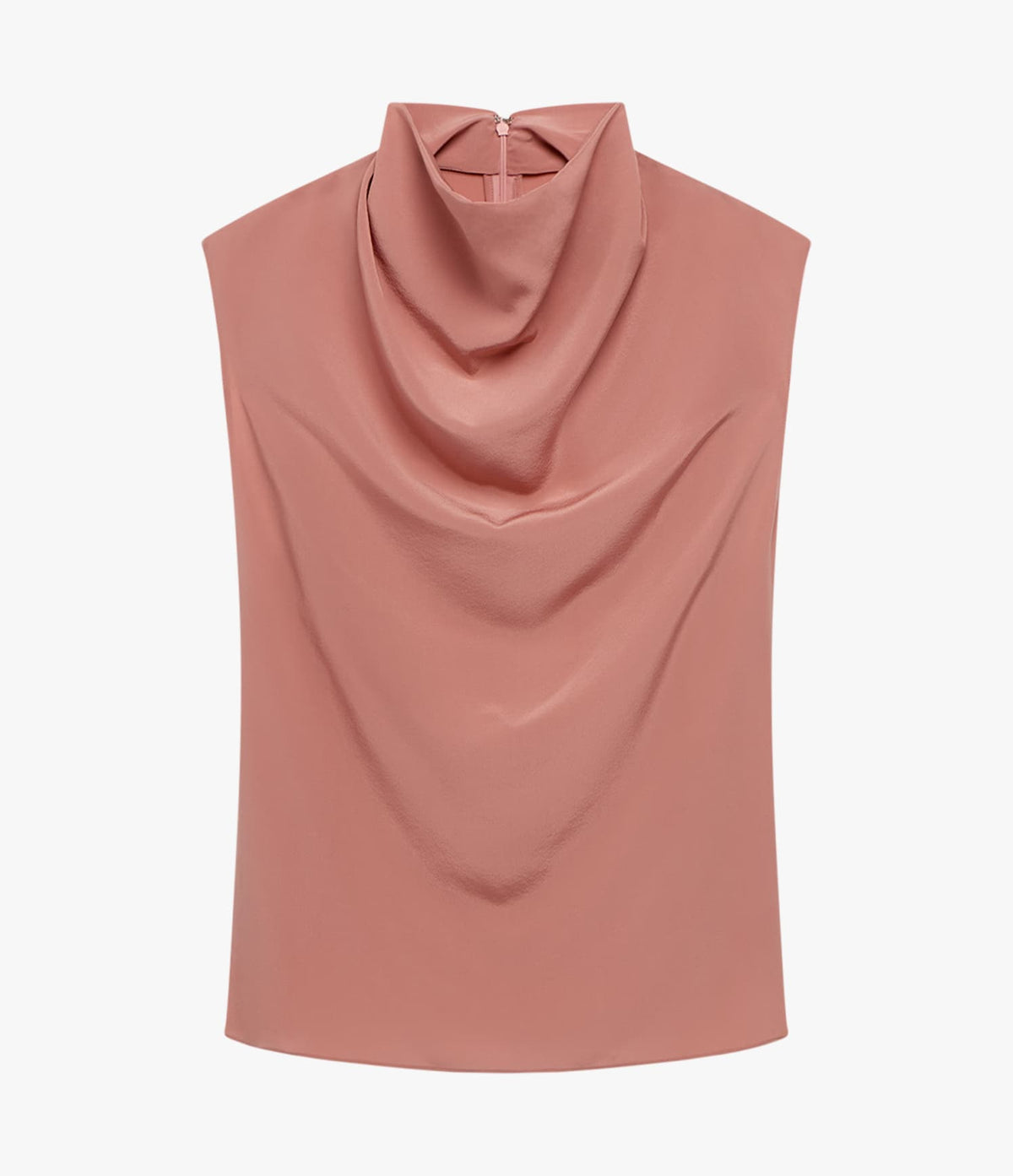 Another Tomorrow Silk Draped Top in Canyon – Silk Women's Top