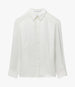 Another Tomorrow Silk Pleat Back Shirt in Off White – Silk Women's Top
