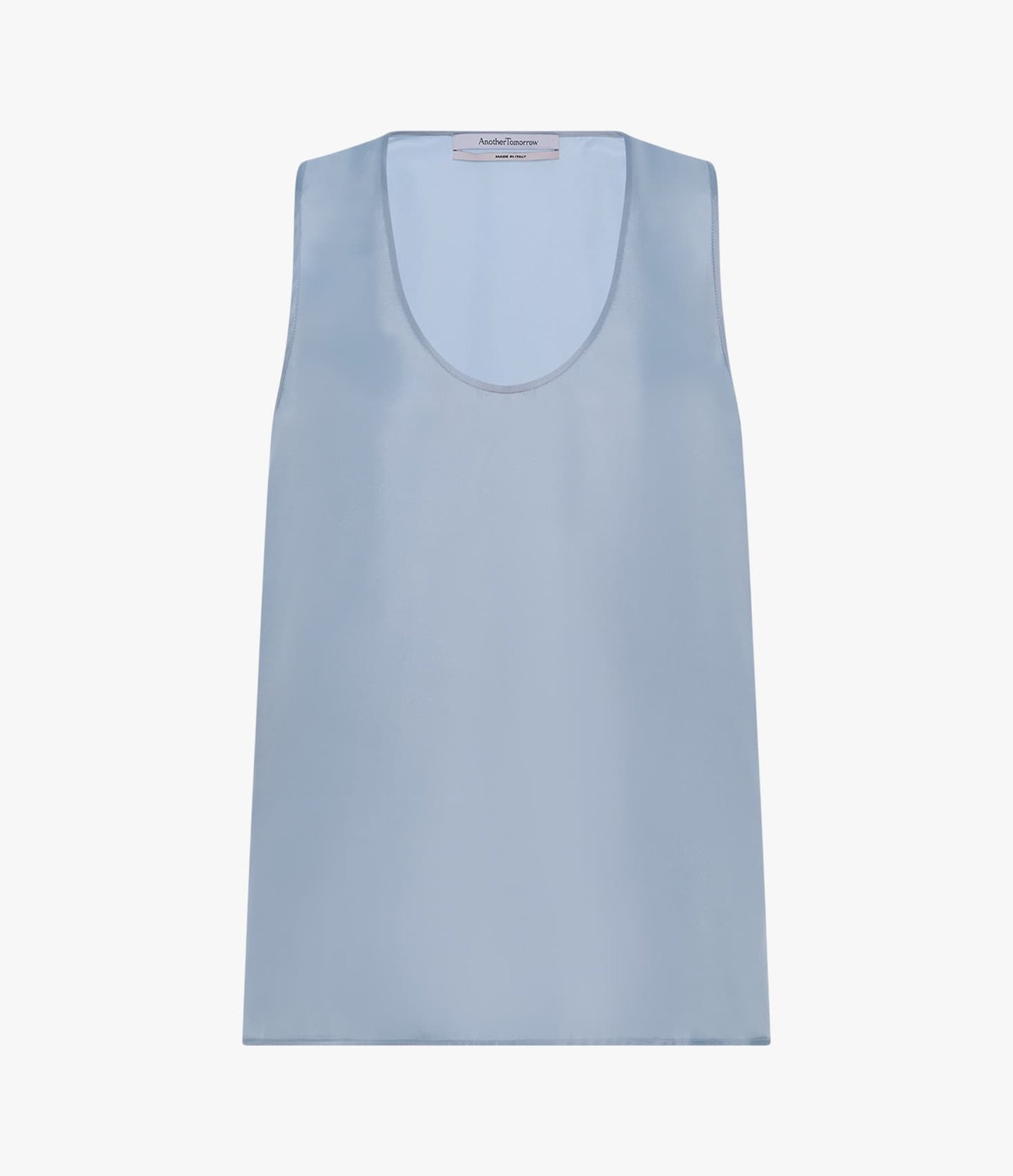 Another Tomorrow Silk Tank in Sky – Silk Women's Top