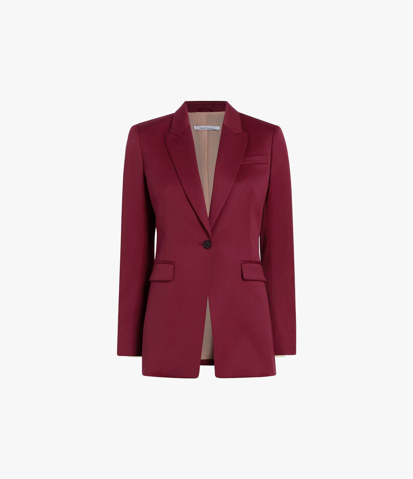 Single Button Jacket | Maroon