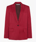 Another Tomorrow Single Button Relaxed Jacket in Pinot Noir – Wool Women's Jacket