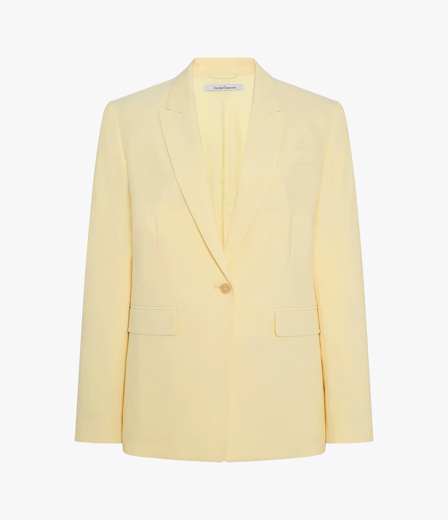 Another Tomorrow Single Button Jacket in Sunlight – Wool Women's Jacket