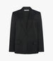Another Tomorrow Single Button Relaxed Jacket in Black – Wool Women's Jacket