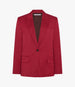 Another Tomorrow Single Button Relaxed Jacket in Pinot Noir – Wool Women's Jacket