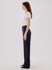 Another Tomorrow Slight Flare Trouser in Navy – Wool Women's Trousers