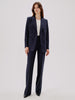Another Tomorrow Slight Flare Trouser in Navy – Wool Women's Trousers