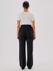 Another Tomorrow Slight Flare Trouser in Black – Wool Women's Trousers