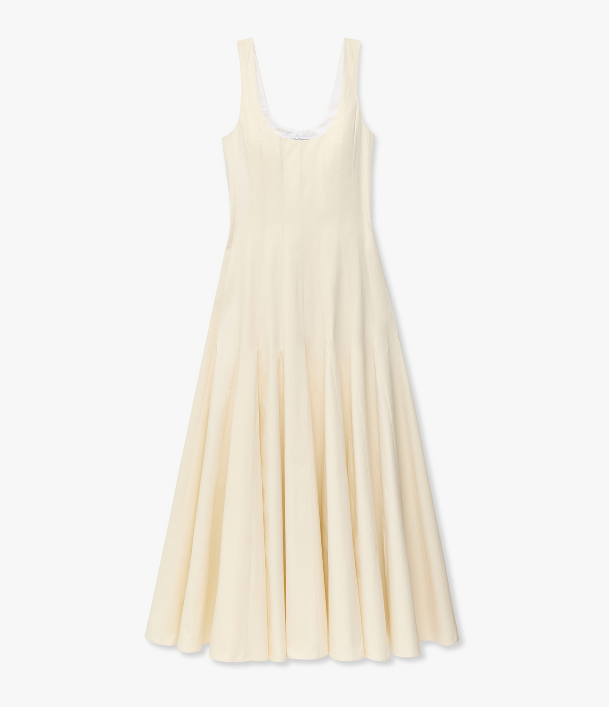 Another Tomorrow Tank Flare Dress in Off White – Cotton Women's Dress