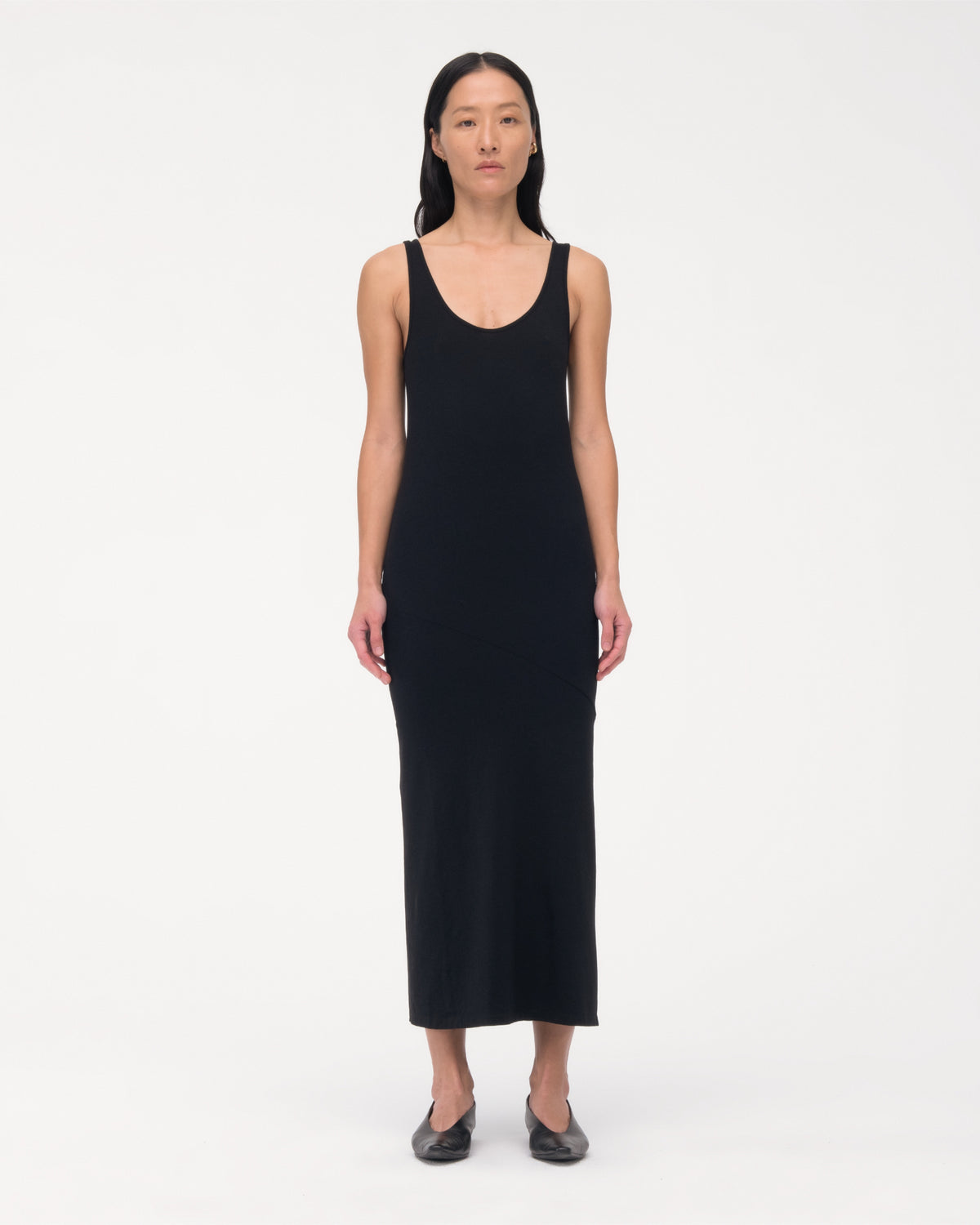 Another Tomorrow Tank Dress in Black – Cotton Women's Dress