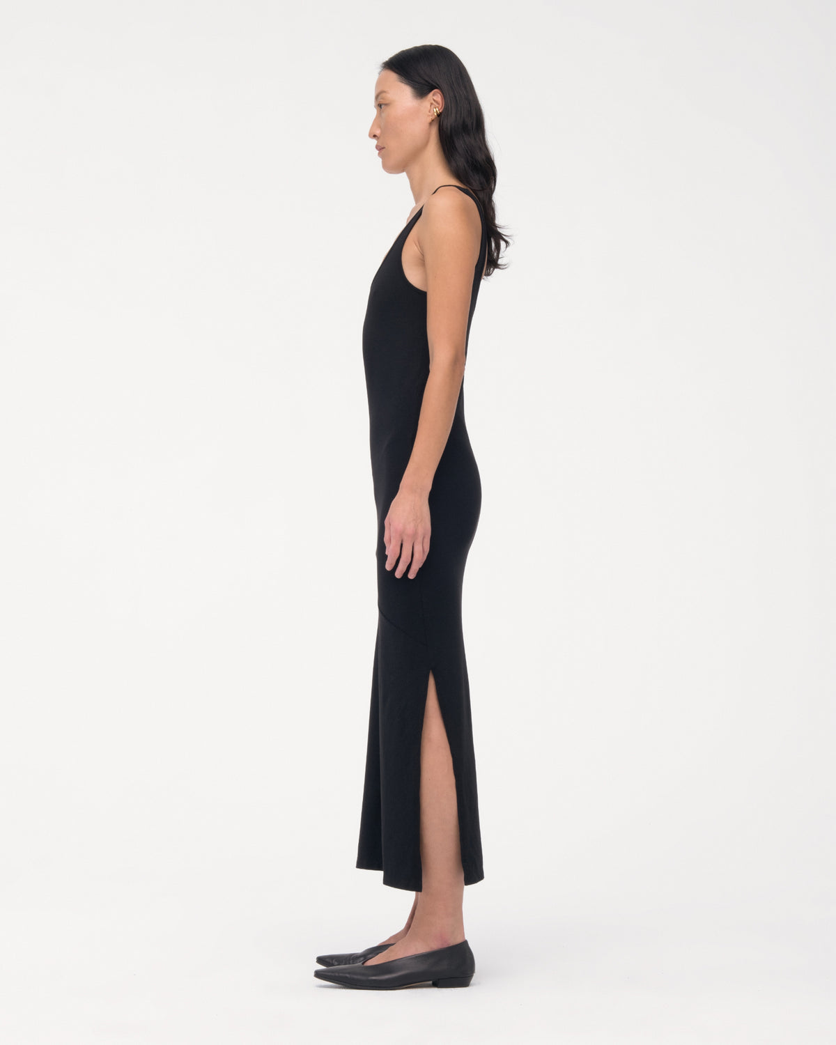 Another Tomorrow Tank Dress in Black – Cotton Women's Dress
